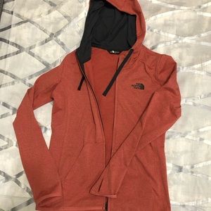 North face full zip polyester hoodie